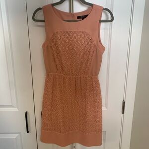 BCBG Paris Sheath Mini Dress in Orange and Pink